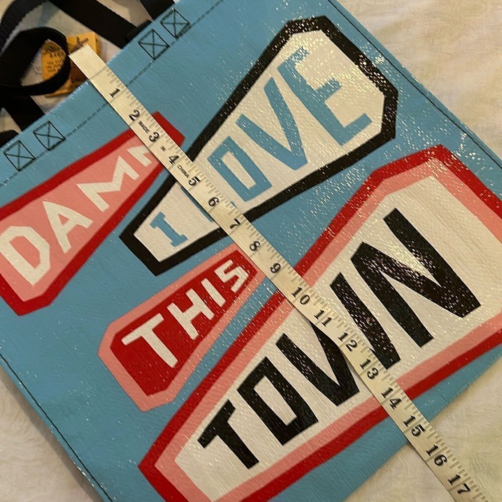 Blue Q Shopper Plastic Tote  Bag - I Love This Town Home Pride Recycled - Picture 8 of 16
